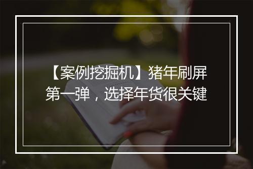 【案例挖掘机】猪年刷屏第一弹，选择年货很关键