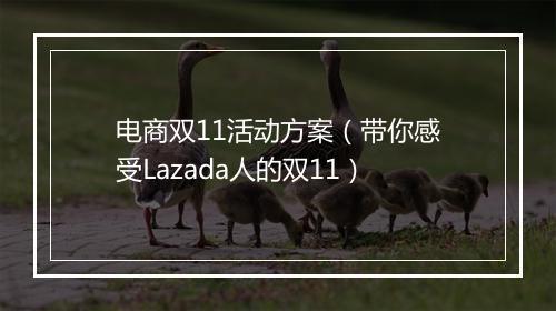 电商双11活动方案（带你感受Lazada人的双11）