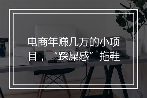 电商年赚几万的小项目，“踩屎感”拖鞋