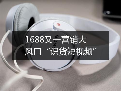 1688又一营销大风口“识货短视频”