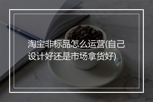 淘宝非标品怎么运营(自己设计好还是市场拿货好)