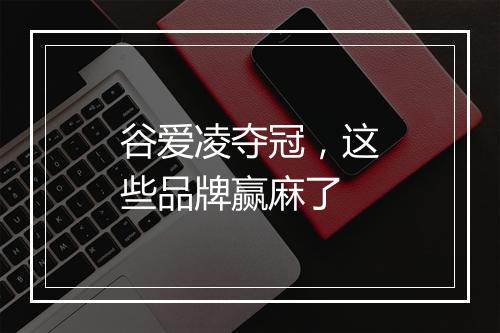 谷爱凌夺冠，这些品牌赢麻了