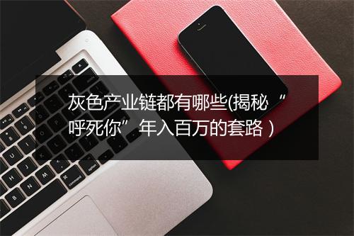 灰色产业链都有哪些(揭秘“呼死你”年入百万的套路）