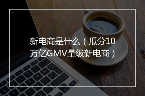 新电商是什么（瓜分10万亿GMV量级新电商）