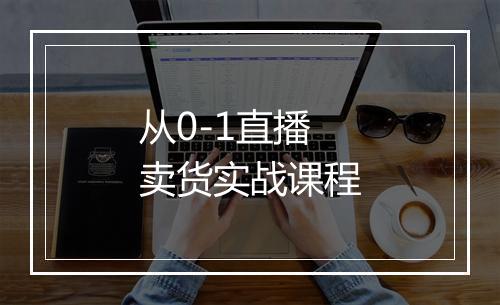 从0-1直播卖货实战课程