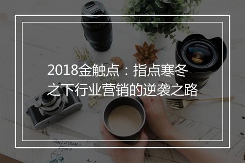 2018金触点：指点寒冬之下行业营销的逆袭之路