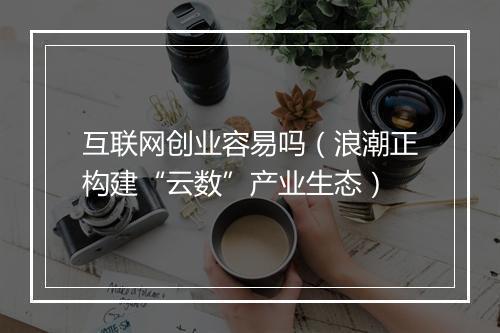 互联网创业容易吗（浪潮正构建“云数”产业生态）