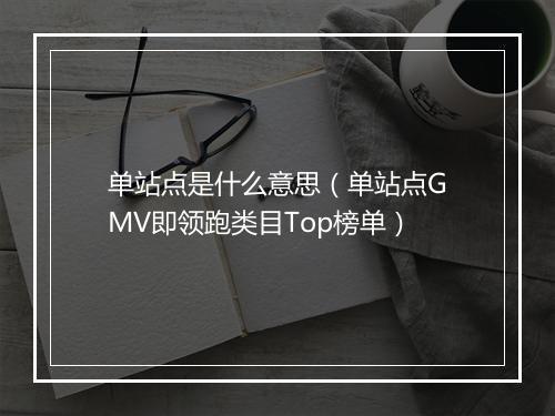 单站点是什么意思（单站点GMV即领跑类目Top榜单）