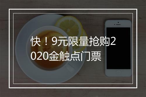 快！9元限量抢购2020金触点门票