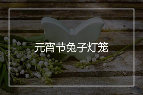 元宵节兔子灯笼