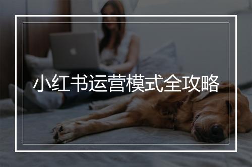 小红书运营模式全攻略