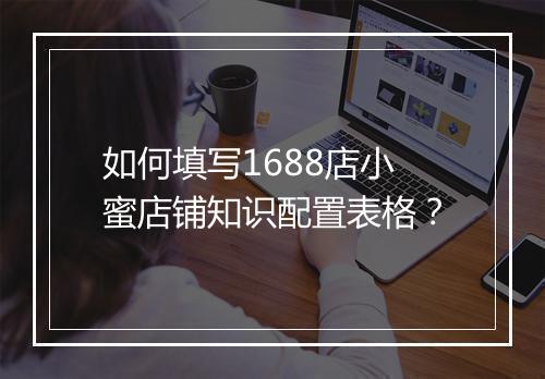 如何填写1688店小蜜店铺知识配置表格？