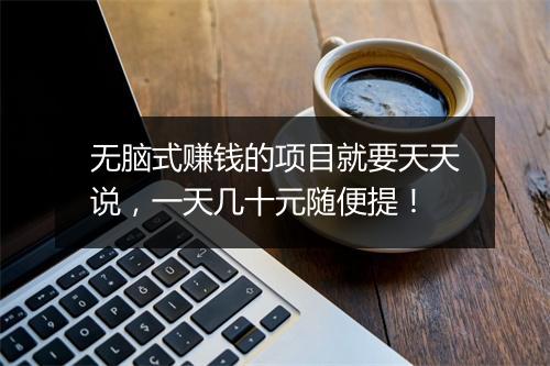 无脑式赚钱的项目就要天天说，一天几十元随便提！