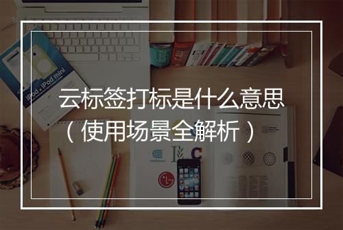 云标签打标是什么意思（使用场景全解析）