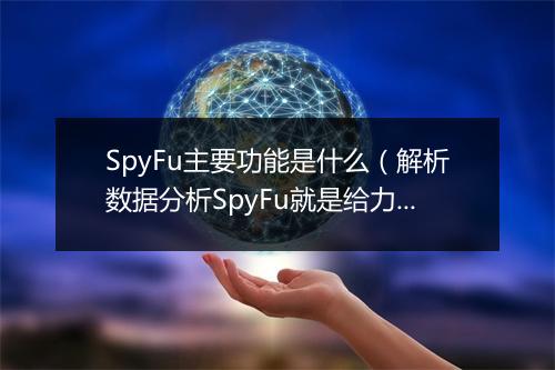 SpyFu主要功能是什么（解析数据分析SpyFu就是给力）