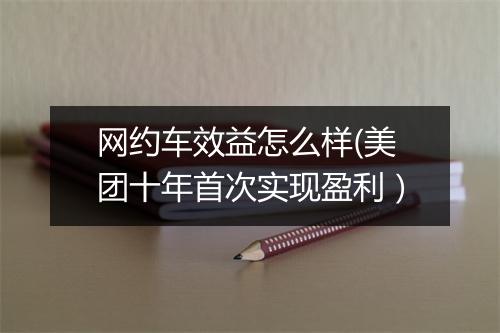 网约车效益怎么样(美团十年首次实现盈利）