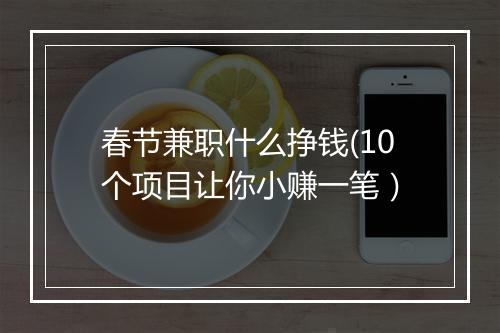 春节兼职什么挣钱(10个项目让你小赚一笔）