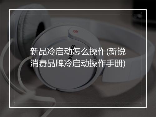 新品冷启动怎么操作(新锐消费品牌冷启动操作手册)