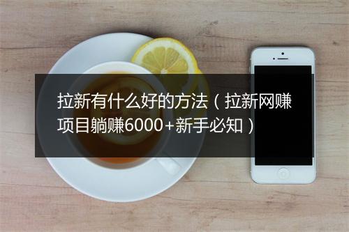 拉新有什么好的方法（拉新网赚项目躺赚6000+新手必知）