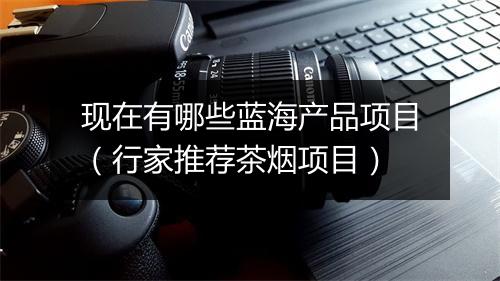 现在有哪些蓝海产品项目（行家推荐茶烟项目）