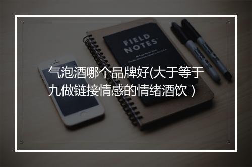 气泡酒哪个品牌好(大于等于九做链接情感的情绪酒饮）