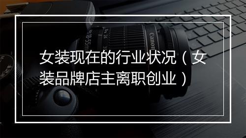 女装现在的行业状况（女装品牌店主离职创业）
