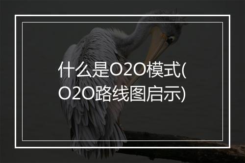什么是O2O模式(O2O路线图启示)