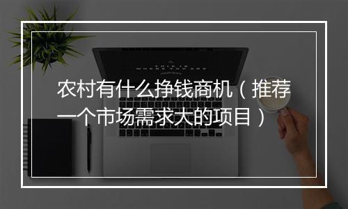 农村有什么挣钱商机（推荐一个市场需求大的项目）