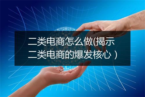 二类电商怎么做(揭示二类电商的爆发核心）