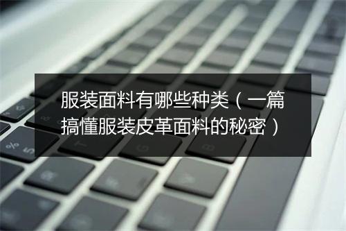 服装面料有哪些种类（一篇搞懂服装皮革面料的秘密）