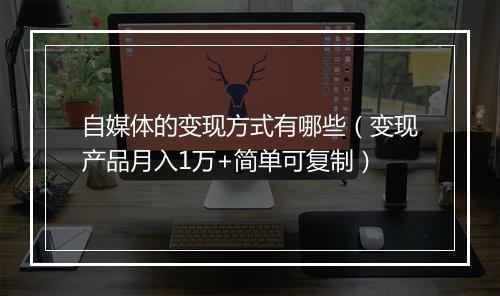 自媒体的变现方式有哪些（变现产品月入1万+简单可复制）