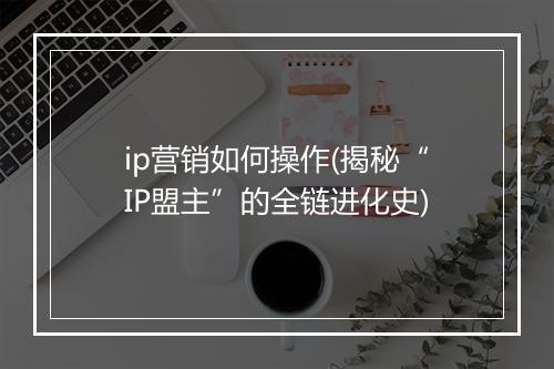 ip营销如何操作(揭秘“IP盟主”的全链进化史)