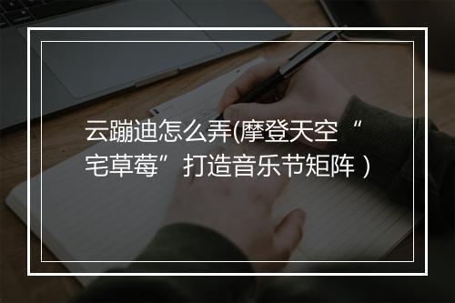 云蹦迪怎么弄(摩登天空“宅草莓”打造音乐节矩阵）