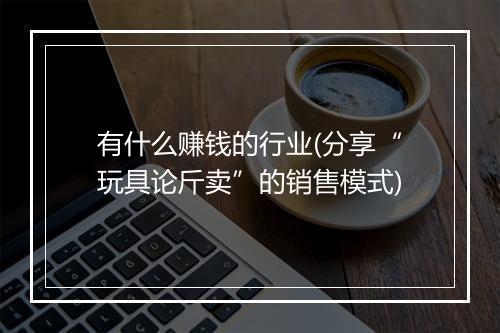 有什么赚钱的行业(分享“玩具论斤卖”的销售模式)