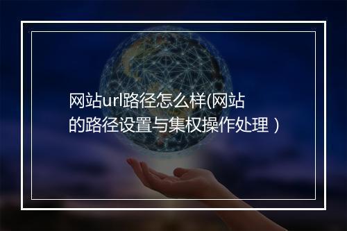 网站url路径怎么样(网站的路径设置与集权操作处理）