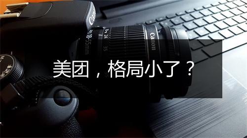 美团，格局小了？