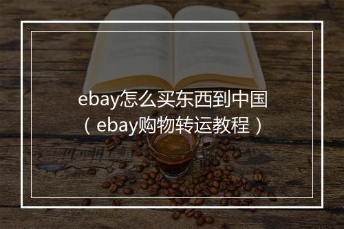 ebay怎么买东西到中国（ebay购物转运教程）