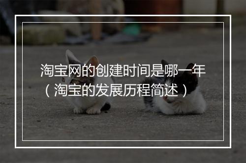 淘宝网的创建时间是哪一年（淘宝的发展历程简述）