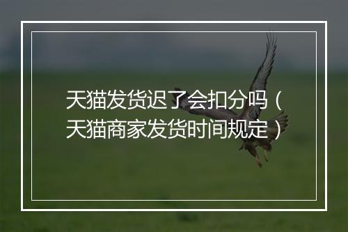 天猫发货迟了会扣分吗（天猫商家发货时间规定）