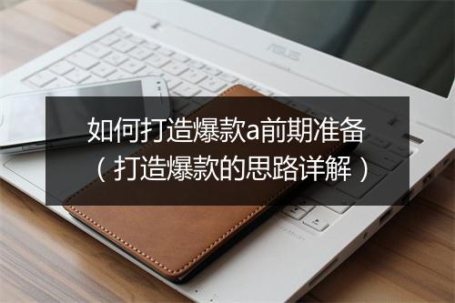 如何打造爆款a前期准备（打造爆款的思路详解）