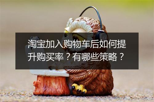 淘宝加入购物车后如何提升购买率？有哪些策略？