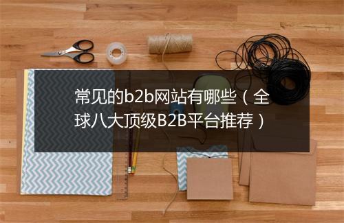 常见的b2b网站有哪些（全球八大顶级B2B平台推荐）