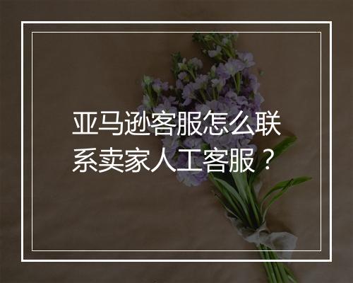亚马逊客服怎么联系卖家人工客服？