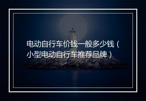 电动自行车价钱一般多少钱（小型电动自行车推荐品牌）