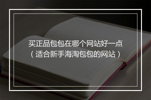 买正品包包在哪个网站好一点（适合新手海淘包包的网站）