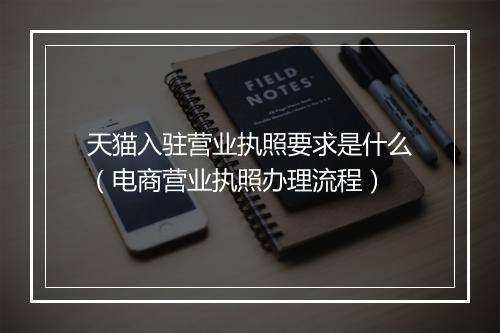 天猫入驻营业执照要求是什么（电商营业执照办理流程）