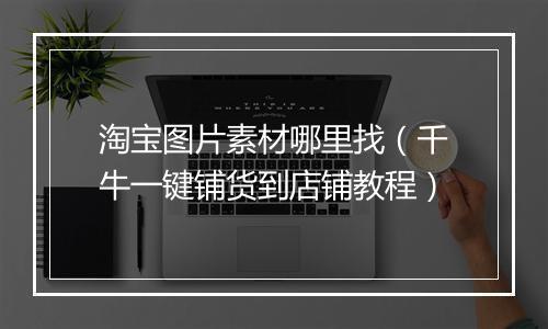 淘宝图片素材哪里找（千牛一键铺货到店铺教程）