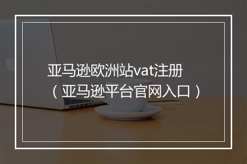 亚马逊欧洲站vat注册（亚马逊平台官网入口）
