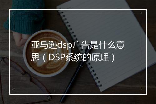 亚马逊dsp广告是什么意思（DSP系统的原理）