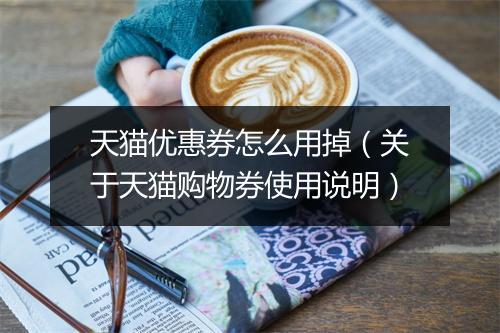 天猫优惠券怎么用掉（关于天猫购物券使用说明）